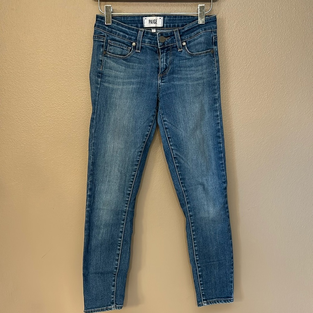 Page denim jeans. Size 25, ankle length.